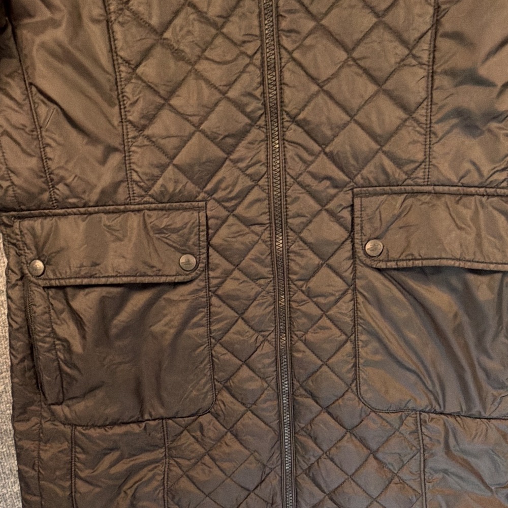 Women's XL Jacket, North Face, Quilted Parka, Black, Full Zip Mock Neck Puffer - Picture 6 of 7